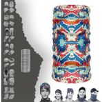 E-Taktik Karışık Renkli Desenli Boyunluk Maske Baf Bandana - Standart - Turuncu - Grafit