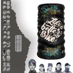 E-Taktik Mavi Bisikletli Boyunluk Maske Baf Bandana - Standart - 00A-Beyaz