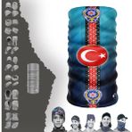 E-Taktik Polis Bandana Maske Baf Boyunluk - Standart - Mavi / Kırmızı