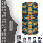 E-Taktik Renkli Desenli Boyunluk Maske Baf Bandana - Standart - Sarı - Mavi