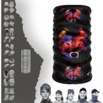 E-Taktik Renkli Kurt Desenli Boyunluk Maske Baf Bandana - Standart - Pembe - Grafit