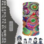 E-Taktik Renkli Mandala Temalı Boyunluk Maske Baf Bandana - Standart - Mor - Mor - Patlıcan Moru
