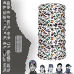 E-Taktik Renkli Minyatür Motosiklet Desenli Boyunluk Maske Baf Bandana - Standart - Yeşil - Sarı
