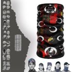 E-Taktik Türk Temalı Boyunluk Baf Bandana Maske - Standart - Koyu Kırmızı - Koyu Kırmızı