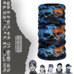 E-Taktik Turuncu Mavi At Desenli Boyunluk Maske Baf Bandana - Standart - Lacivert - Yeşil - Taba