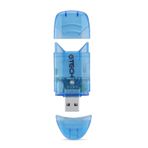 E-tech Collection USB 2.0 SD/SDHC/SDXC Bellek Kartı Okuyucu/Yazıcı - Destek SanDisk Kingston 256GB 128GB 64GB 32GB 16GB SDXC Ultra Extreme SDHC (SADECE Kart Okuyucu, Hafıza Kartı Yok) (Mavi, 1 Paket)