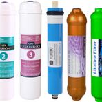 E-Water Kapalı Kasa Su Arıtma Cihazı Filtresi - Inline 7 Aşamalı Su Arıtma Filtre Seti -Gold- Alkali