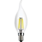 E14 LED FİLAMANLI RUSTIK AMPUL T35 ŞEFFAF KIVRIK 6W 6500K Beyaz Işık ERD-94