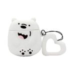 E2m Aırpods 1-2 Kılıf Bare Bear Beyaz