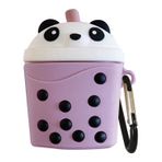 E2m Airpods 1-2. Nesil Uyumlu Bear Tea Kılıf Mor
