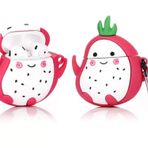 E2M Airpods 1-2. Nesil Uyumlu Ejder Meyvesi Kılıf Kırmızı