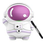 E2m Airpods 1-2. Nesil Uyumlu Kılıf Astronot Lila Lila
