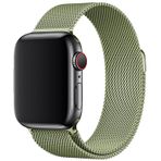 E2M Apple Watch 38-40 Mm Krd-01 Metal Hasır Kordon-2 Açık Yeşil