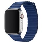 E2M Apple Watch 38-40 mm KRD-06 Deri Bükme Kordon - 2 Gri