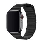 E2M Apple Watch 38-40 mm KRD-06 Deri Kordon Siyah