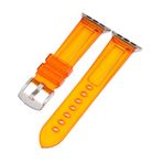 E2M Apple Watch 38-40mm KRD-23 Transparent Kordon-1 Turuncu