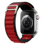 E2M Apple Watch 42-44-45-49mm KRD-26 Alpine Çift Renkli Kordon Bordo
