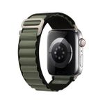 E2M Apple Watch 42-44-45-49mm KRD-26 Alpine Çift Renkli Kordon Yeşil