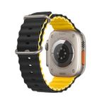 E2M Apple Watch 42-44-45-49mm KRD-28 Ocean Çift Renkli Kordon Sarı