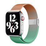 E2M Apple Watch 42-44-45-49mm KRD-31 Metal Çift Kordon Turuncu