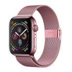 E2M Apple Watch 42-44-45-49mm KRD-31 Metal Kordon Roze Altın