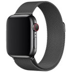 E2M Apple Watch 42-44 mm KRD-01 Metal Hasır Kordon-2 Gri