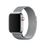 E2M Apple Watch 42-44 mm KRD-01 Metal Hasır Kordon Gümüş