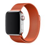 E2M Apple Watch 42-44 mm KRD-01 Metal Hasır Kordon Turuncu