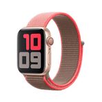 E2M Apple Watch 42-44 mm KRD-03 Hasır Kordon - 1 Açık Pembe