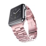 E2M Apple Watch 42-44 mm KRD-05 Klasik Metal Kordon Pembe