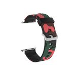 E2M Apple Watch 42-44Mm Krd-24 Kamuflaj Kordon Kırmızı