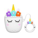 E2M Beyaz Unicorn AirPods 1-2 Kılıfı
