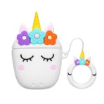 E2M Beyaz Unicorn AirPods 1-2 Kılıfı