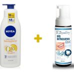 E2'quality Diş Köpük + Nivea Q10 Sıkılaştırıcı Vücut Losyonu, 400 ml - yok