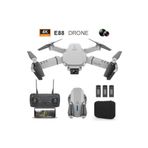 E88 Drone 4K Hd Çift Kameralı Drone App Kontrol Wifi Li Katlanabilir Quatcopter X3 Batarya Gri