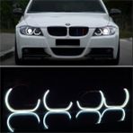 E90 E92 E93 Için Şık Angel Eyes Dtm L Stil Far Seti - Altın - Seçenek 1