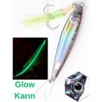 ea genset Gerçekçi Lazer Hologram Metal Balık Jig, Yapay Yem 20 gr 6.5 cm Uv Neon Pembe Sırt, Fosforlu Glow Karın