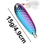 Ea Genset Kaşık 15Gram / 4,9 C.m Çok Renkli Sahte Yem, Spin, Rapala, Jig Yem, Zoka Yem, Alabalık, Çinekop, Levrek, Lüfer, Palamut, Zargana, Turna, Zoka Yem