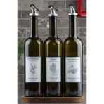 EA Home Concept Ahşap Stantlı 3'lü 750 ml Zeytinyağı - Sirke ve Nar Ekşisi Seti Cam Yağdanlık Sosluk Seti