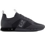 EA7 Emporio Armani Erkek Spor Ayakkabı, Nefes Alan File, Koyu Gri, koyu gri, 9.5 UK