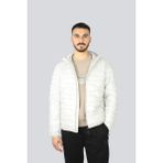 EA7 Erkek Kapitoneli Regular Fit Kapüşonlu Şişme Gri Ceket 6DPB47 PNHTZ-1951
