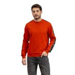 EA7 Erkek Sweatshirt, Bisiklet Yaka, Uzun Kollu, Turuncu, M Beden