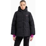EA7 Kadın Kapitoneli Regular Fit Kapüşonlu Şişme Siyah Ceket 6DTB18 TN8AZ-1200