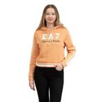 EA7 Kadın Kapüşonlu Sweatshirt, Turuncu, L Beden