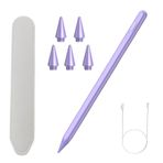 EAAERR iPad 10&9thGen için Stylus Kalem, Daha Hızlı Şarj Palm Reddetme Eğim Hassasiyeti 2018-2024 iPad Pro 11"/12.9", iPad 10/9/8/7/6, iPad Mini 6. / 5. Nesil, iPad Air 5./4./3. Nesil (Mor) ile Uyumlu