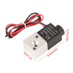 Eacam 3V1‑06 DC 12V/24V 3 Yollu 2 Pozisyon 1/8 BSP Normalde Kapalı Pnömatik Solenoid Hava Valfi, Pirinç Malzeme, Paslanmaz Çelik Çekirdek, Performans, DC 12V/24V Kullanım