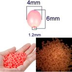 Eagenset Fosforlu Glow Turuncu 4x6 mm Silikon Yumuşak Boncuk Olta Takımı, Çapari, Jig Yapım Malzemesi 50 Adet - 4x6mm
