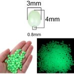 Eagenset Fosforlu Glow Yeşil 3x4 mm Silikon Yumuşak Boncuk Olta Takımı, Çapari, Jig Yapım Malzemesi 50 Adet - 3x4mm