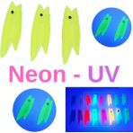 Eagenset Silikon Balık Kafası UV Neon Sarı Yapay Yem Olta Takımı, Çapari, Jig, Yapım Malzemesi 2 cm 5 Adet
