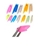 Eagenset Silikon Balık Kafası UV Neon Turuncu Yapay Yem Olta Takımı, Çapari, Jig, Yapım Malzemesi 2 cm 5 Adet